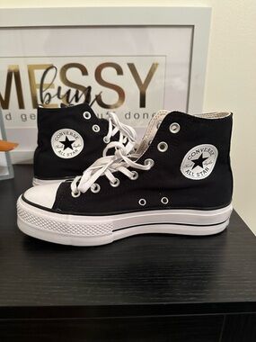 Converse Black and White High Top Sneakers